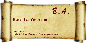 Buella Anzelm névjegykártya